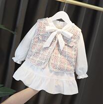 Japanese childrens clothing princess dress little girl dress baby Autumn 2020 new childrens vest skirt tide