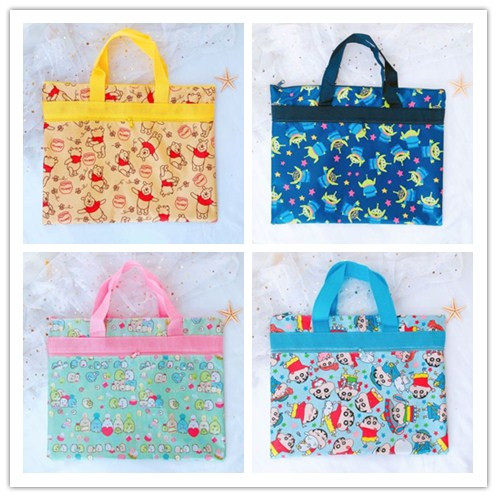Document bag Student tutoring bag Baker duck carry book bag Cartoon art bag Make-up bag Double zipper storage bag