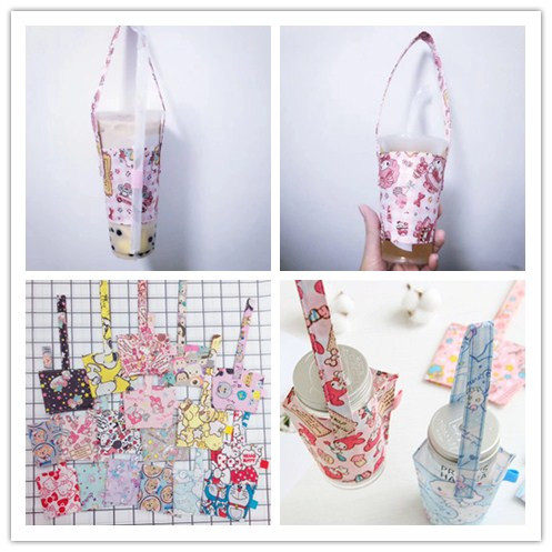 Cute cartoon milk cup pudding dog Yu Gui dog drink package bag Melletti environmental protection hand cup bag