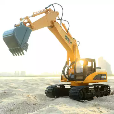 Remote control excavator electric alloy version engineering truck excavator charging remote control car toy children boy toy