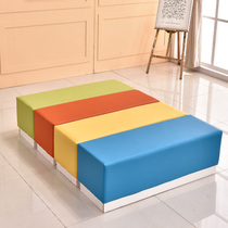 Modern early education center sofa stool kindergarten mall bench custom fence soft bag long bench shop shoe stool