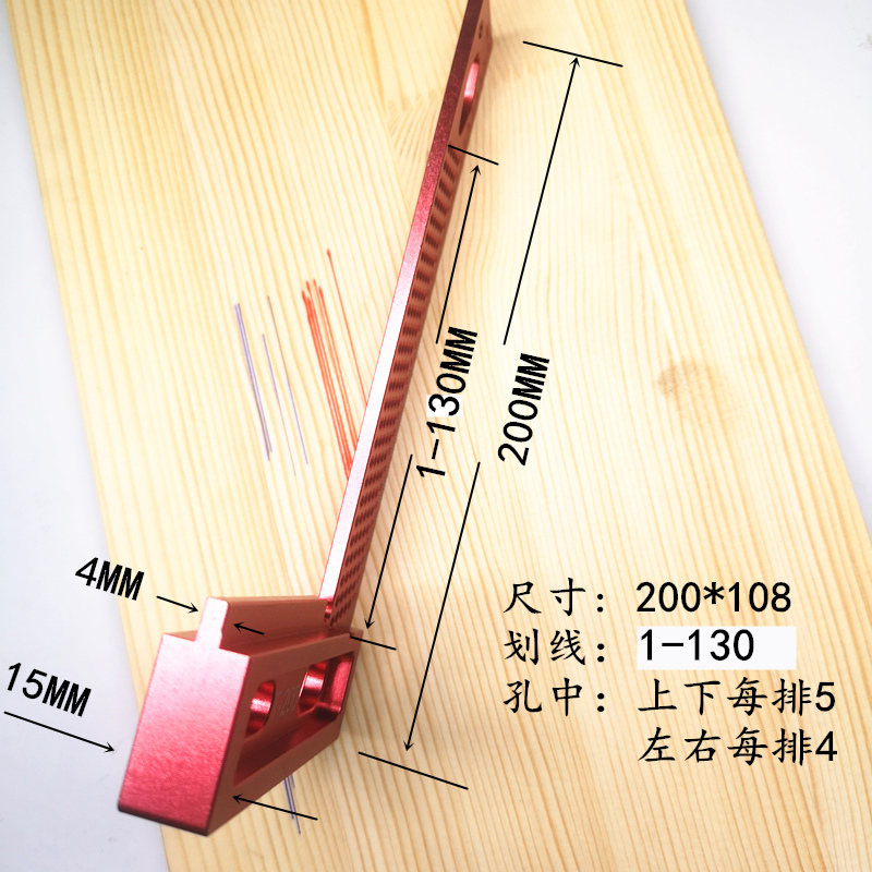 Woodworking scribing ruler Drawing ruler Right angle ruler L-shaped ruler Clip Woodworking ruler
