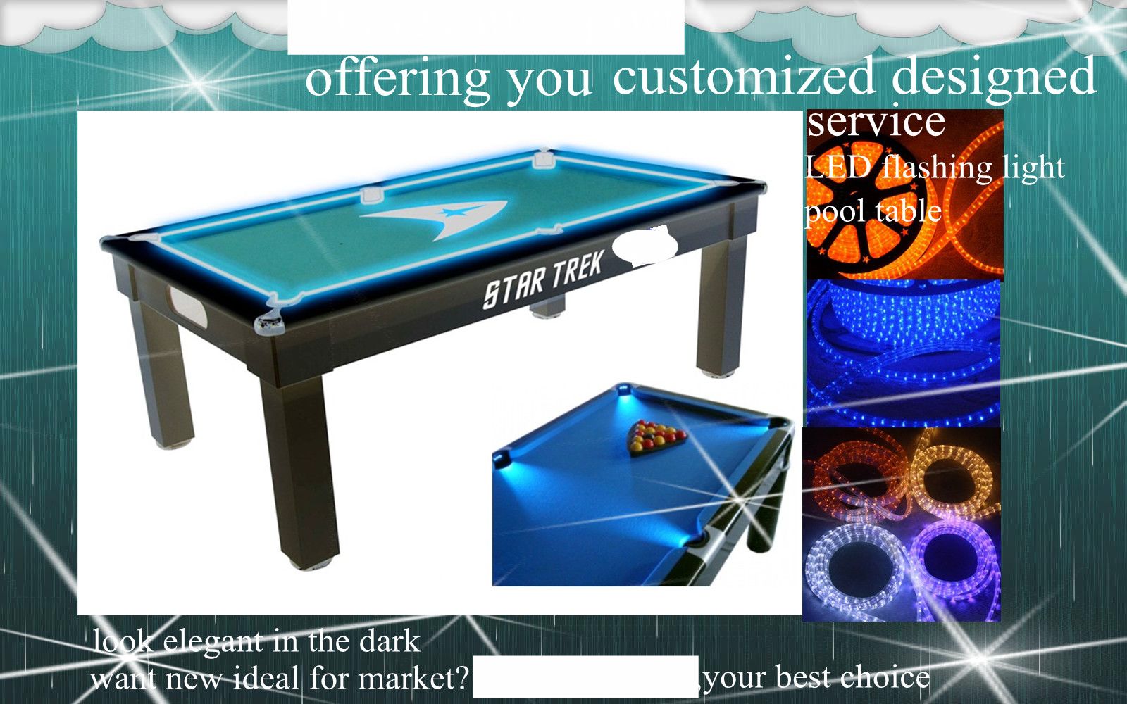 Solid Wood Led Remote Control Concept Table Tennis Table