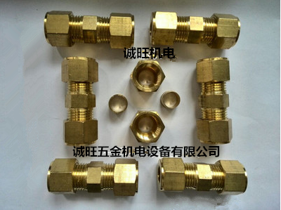 Brass ferrule straight-through 6mm 8mm 9 52mm 10mm 12mm marine thickened double-head ferrule connector