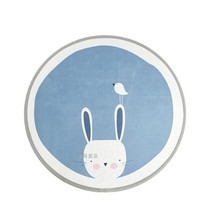 ins letter bear face rabbit round thick non-slip carpet mat childrens play mat tent bed mantle mat