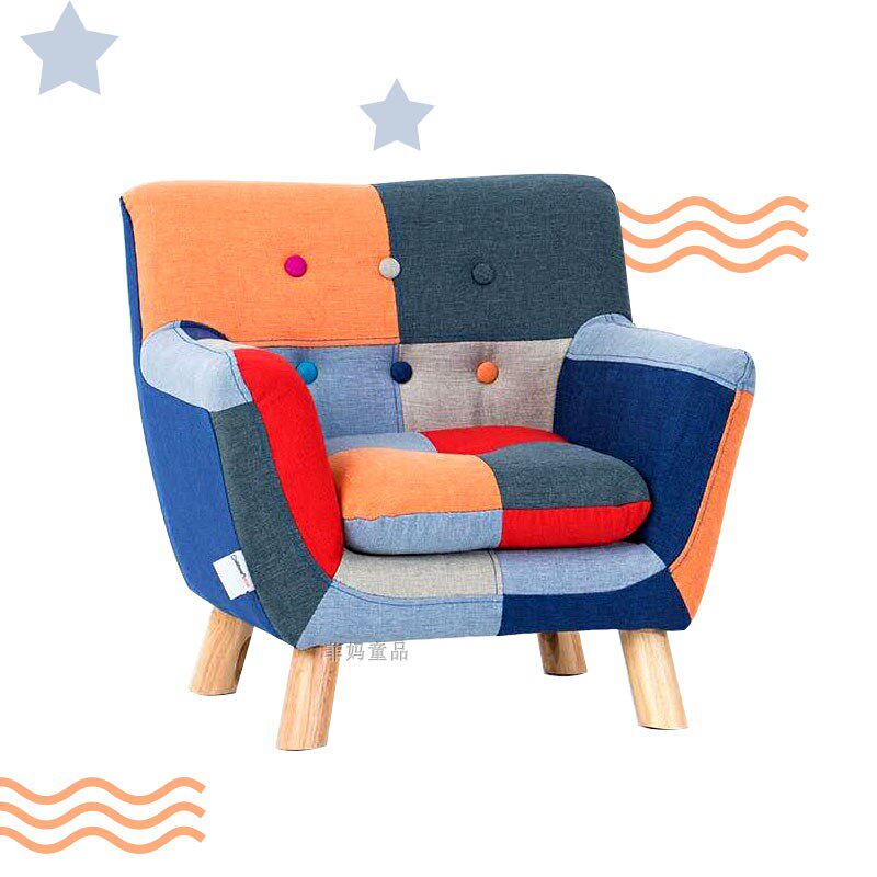 Export children's sofa men's and women's baby small sofa children's small sofa art stitching sofa children's reading seat