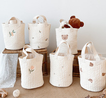 ins new products South Korea new baby stroller containing hanging bag milk bottle diaper bag perfumer embroidered hand bucket bag