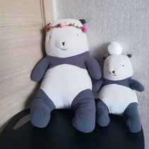 ins custom Nordic cloth art panda paparazzi children plush toys accompanied by sleeping doll birthday gift panda dolls