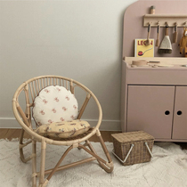 INS Wind childrens rattan seat Indonesia real wicker chair childrens room decoration toddler chair handmade chair
