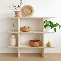 ins customized childrens toy shelf storage rack solid wood floor stand containing Korea Xiaoqing new multilayer frame