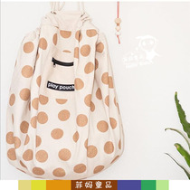 ins childrens toy quick storage bag finishing bag travel mat baby storage box drawstring hanging bag