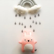 Childrens tent accessories home decoration creative three-dimensional cloud raindrops fabric bedside pendant scene arrangement props