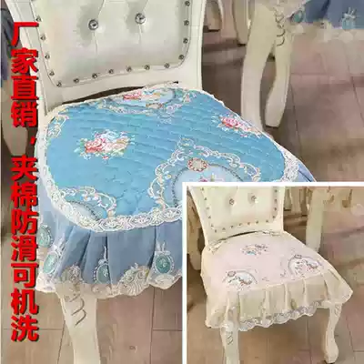Household cushion chair stool set European dining bench dining room seat cover four seasons seat cover modern butt pad fabric cover