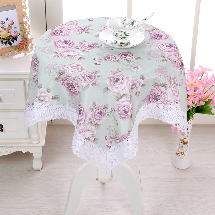 Vải phong cách châu Âu cao cấp vải vải bàn cà phê vải bàn tròn nhỏ vải hình chữ nhật ren hoa đa năng khăn dày khăn trải bàn ghế gỗ