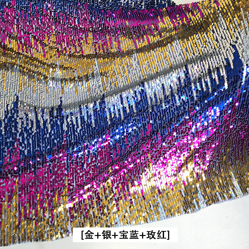 [Gold + Silver + Royal Blue + Rose Red]Melon seed slice Sequins Sequins tablecloth decorate stage Water drop Sequins cloth Clothing fabric Wedding Netting cloth