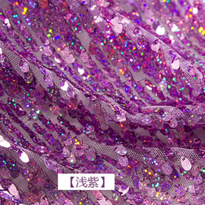 Melon Seed Slice Light PurpleMelon seed slice Sequins Sequins tablecloth decorate stage Water drop Sequins cloth Clothing fabric Wedding Netting cloth