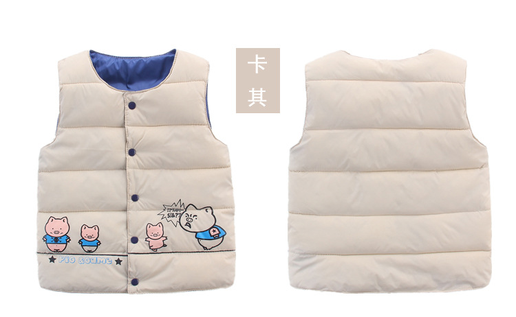 Đặc biệt hàng ngày trẻ em xuống vest cotton nam và nữ bé 3-12 áo vest trẻ em lớn mùa xuân và mùa thu áo ấm áo gile trẻ em