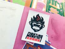 FIGHTING MONKYKY new RECTANGULAR CLOTH stickers