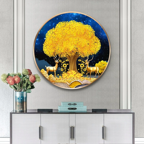 Cross -STITCH 2023 Новая линейная вышивка Гостиная Золото, полная денег и денег.