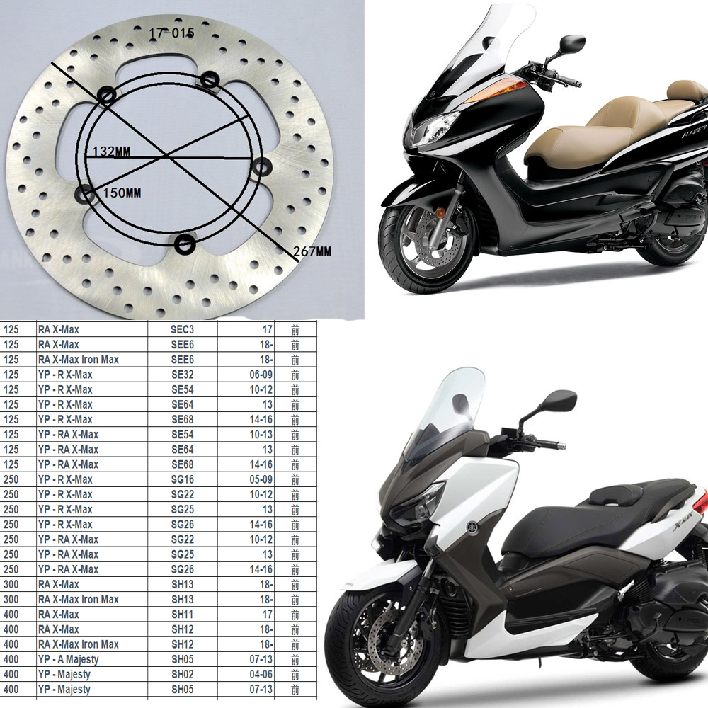 YP125 YP125 YP250 YP400 X-MAX MAJESTY400 locomotive front disc brake disc