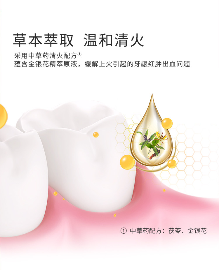 冷酸灵 多效组合清火抗敏感牙膏套装 120g*5支 图4