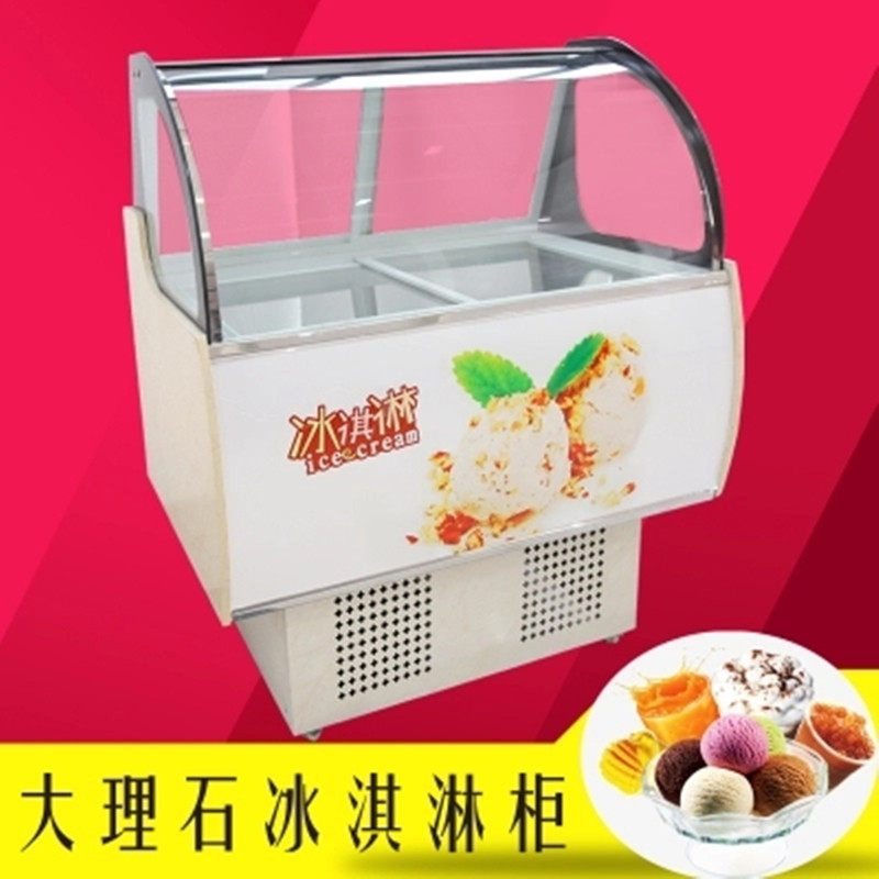 Commercial Ice Cream Display Cabinet Marble Luxury Freezer Freezer Ice Cream Old Popsicle Refrigerator Hard Ice Display Cabinet