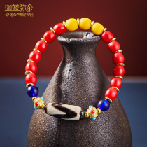 (Gala Miduo) Tibetan Tianzhu Himalayan Snow Bazhu Handstring Nepal Old Golden Tiger Teeth Dizhu Single Circle