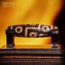 (Cana Miduo) Rare solitary black and white to pure wind Tibetan nine-eyed old celestial beads necklace pendant bracelet