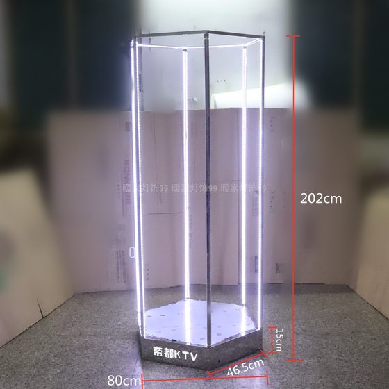 바 다채로운 포인트 점프 무대 빛나는 모바일 고고 쇼 스테인레스 스틸 프레임 4차원 공간 나이트 클럽 분위기 소품