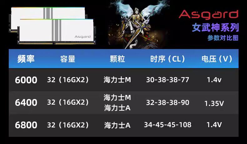 Оперативная память Asgard Valkyrie II Белая 6000МГц CL28