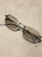 Old Money Style Vintage Retro Metal Plate Small Square Frame Unisex Trendy Sunglasses Square Uv Sunglasses