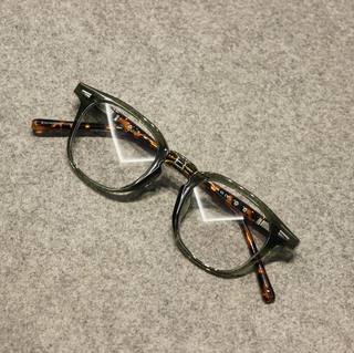 Korean Style Tr90 Retro Transparent Green Frame Anti-Blue Light Non-Prescription Glasses Trendy Myopia Optical Glasses Frame Unisex