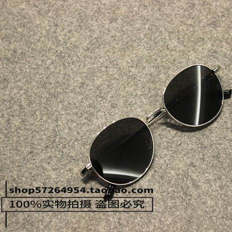 Spring and Summer New Vintage Men's and Women's Metal Oval Frame Sunglasses Trendy Retro Sunglasses Uv Protection