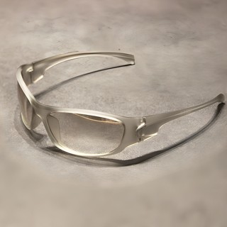 Y2K Silver Narrow Frame Stylish Lightweight Sunglasses Street Style Retro Uv Protection Sunglasses for Men and Women