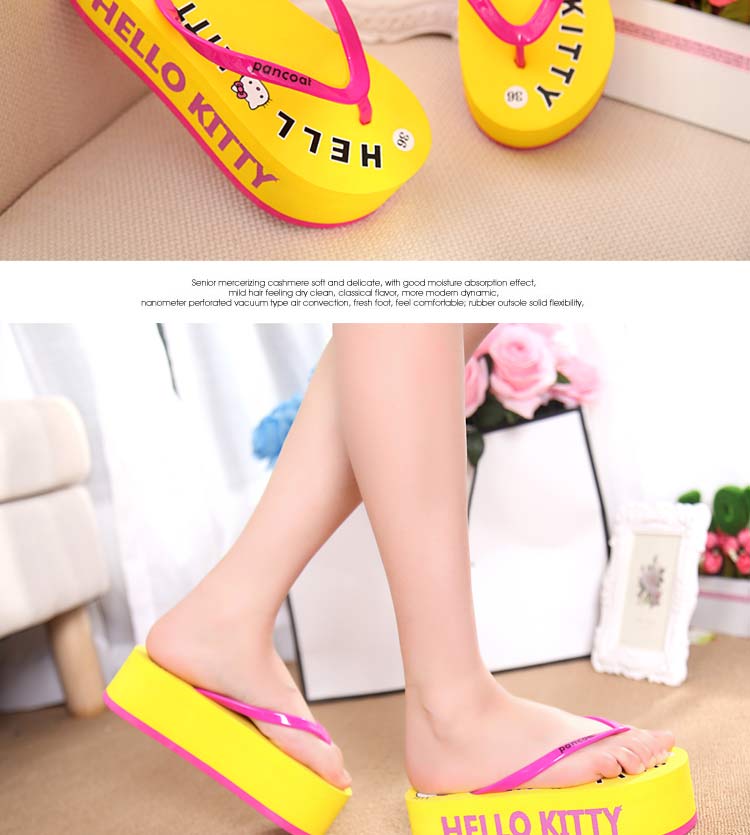 Phim hoạt hình dép xỏ ngón dễ thương nữ mùa hè cô gái mới sinh viên mô hình giày đế dày trơn trượt bitis sandal nữ