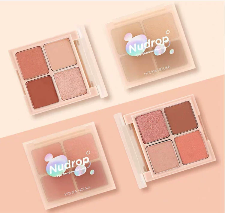 Holika19 new NUDROP bốn màu bóng mắt Số 6 7 bữa tiệc sinh viên màu đất ngọc trai mờ - Bóng mắt