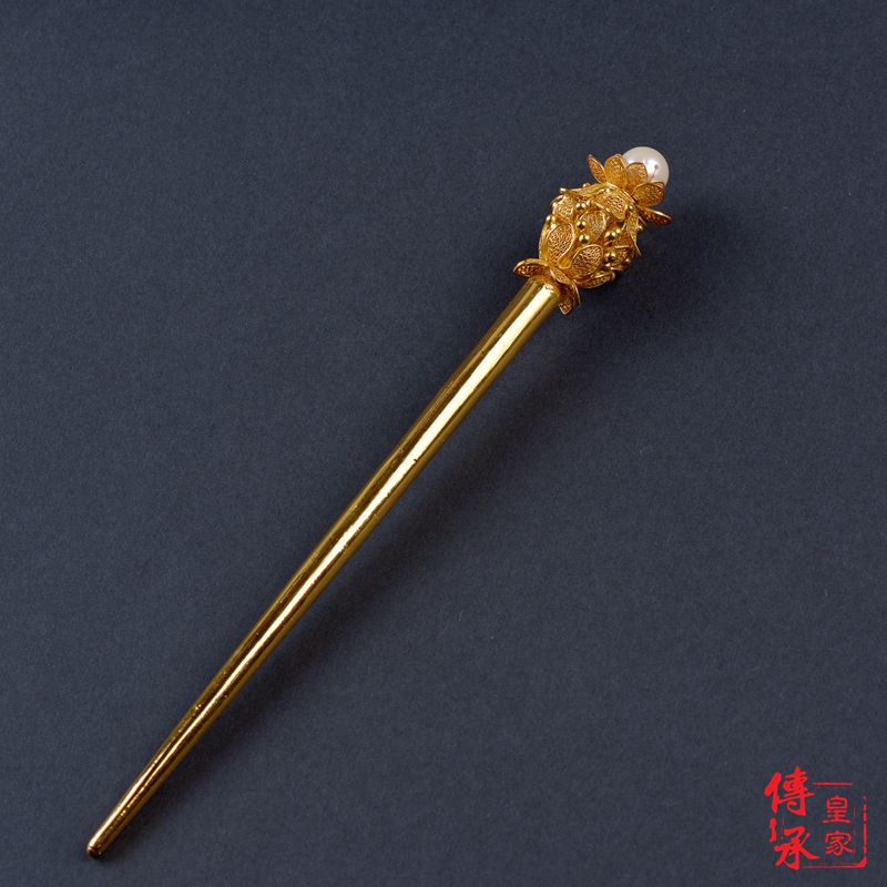 Lotus scepter Pearls Pearls Retro headwear The ancient wind wore a hitchman's hair and hairpin hairpin