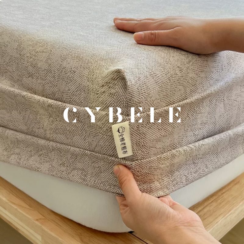 Cybele | Pure Cotton Coarse Cloth Fitted Sheet, Thickened All-Cotton Bed Sheet, Dust Cover, Bed Cover, Mattress Protector Cover. Cybele | Pure Cotton Coarse Cloth Fitted Sheet, Thickened All-Cotton Bed Sheet, Dust Cover, Bed Cover, Mattress Protector Cover.