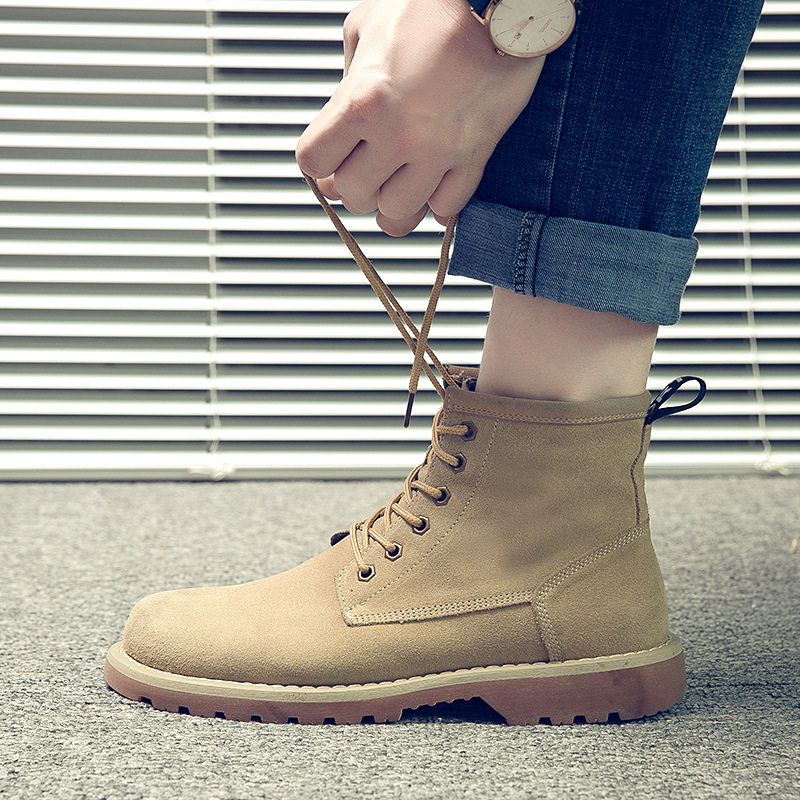 2018 Fall new men's shoes Martin boots male high cylinder Inlan tooling shoes short boots retro men's boots Outdoor Desert Boots