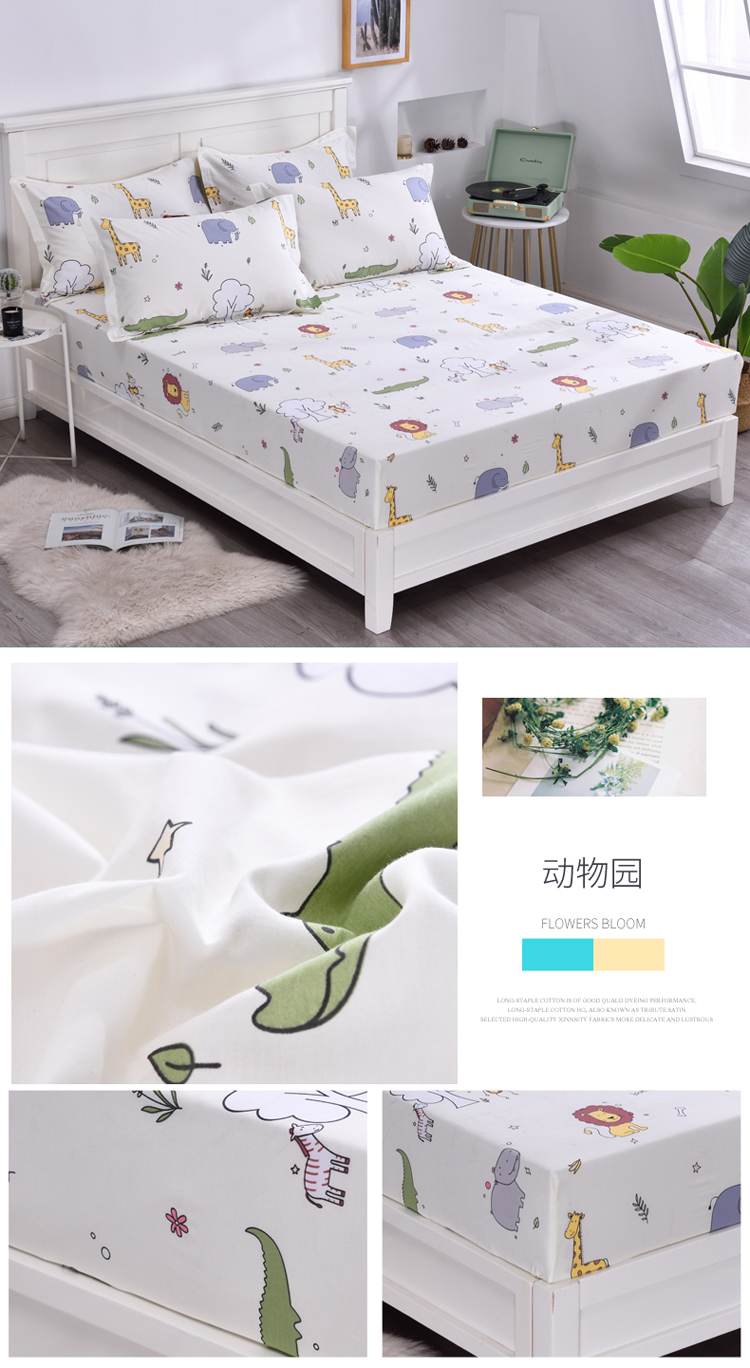 Cotton phim hoạt hình giường trẻ em đơn đôi giường tùy chỉnh khăn trải giường Simmons nệm bọc bông - Trang bị Covers ga chun trải giường	
