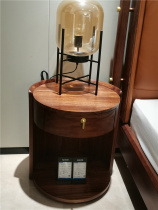 Fairy tale ebony wood walnut series TB03-2 bedside table K forest furniture simple luxury pure solid wood flagship store