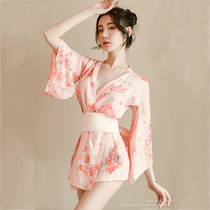 Sexy Japanese kimono erotic lingerie extreme temptation set saul no take off provocative pajama dress woman
