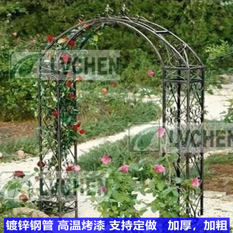 European iron arch flower garden decorated flower frame iron garden climbing vine frame iron art gate arch custom