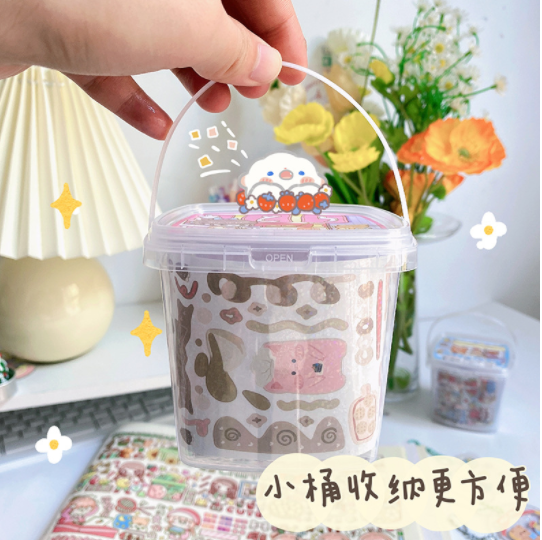 Goka Tool Handheld Bucket Handmade DIY Golls Bucket Cover Set Surrounded Sticker Material