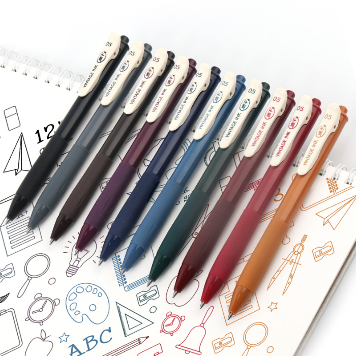 Color medium Pen Water-based Pen Retro pen Pen Signature Pen Suit Dot Stone large capacity Creative water-based pen