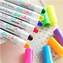 Korean stationery Munamei solid jelly pen fluorescent notes sign pen fluorescent plate pen key pen