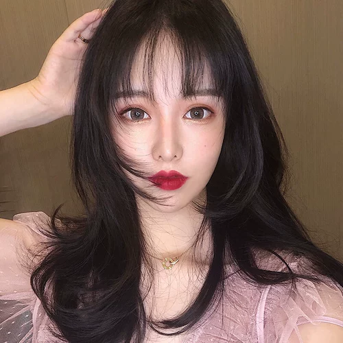 Сетка для волос, кудрявая челка, шлем изготовленный из настоящих волос, средней длины, популярно в интернете, французский стиль, придает объем, «ключичная» стрижка