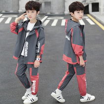South Korean boy suit 2021 new large boy and male child plus suede thickened ocean Korean version sports casual child bottling
