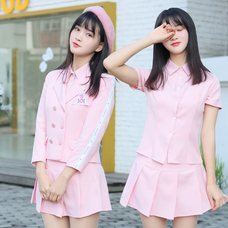 Rocket Girls Create 101 Same Style Pink Suit Set, Peace Elite Same Style Performance Outfit, Class Uniform, Pubg Outfit