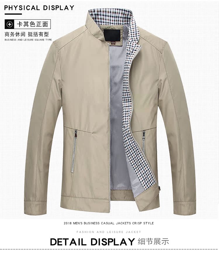 Mùa thu trung niên nam áo khoác mỏng phần mỏng áo khoác nam kích thước trung niên kinh doanh bình thường cha áo khoác blazer nam